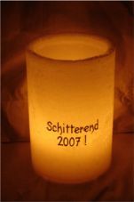 Een schitterend kaarsken van de hand van Gerda voor een schitterend 2007